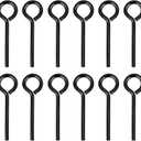 12pcs 5/32 inch Standard Hex Dogging Key with Full Loop, Black Solid Metal Allen Key Sets Wrench for Keychain Push Bar Panic Exit Device Key
