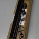 Curtain Rods for windows 28-78 inch, 5/8 inch Decorative Brown Splicing Heavy Duty Metal Curtain Rod set with Brackets