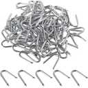 Galvanised U Nails Netting Staples 100pcs 20mm,Fence Staples Ideal for Chicken Wire,U-Shaped Fasteners Nails for Fence for Wire Mesh Woven Fencing Garden Mesh Fasteners Nails