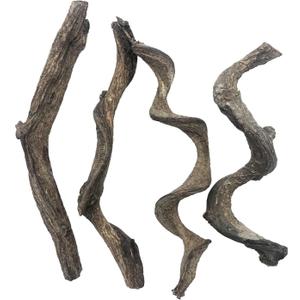 Reptile Decor 4PCS Natural Forest Branch Terrarium Habitat Driftwood Decoration Lizard Climbing Tree Branch for Bearded Dragon Gecko Snake Frog Chameleon Spider
