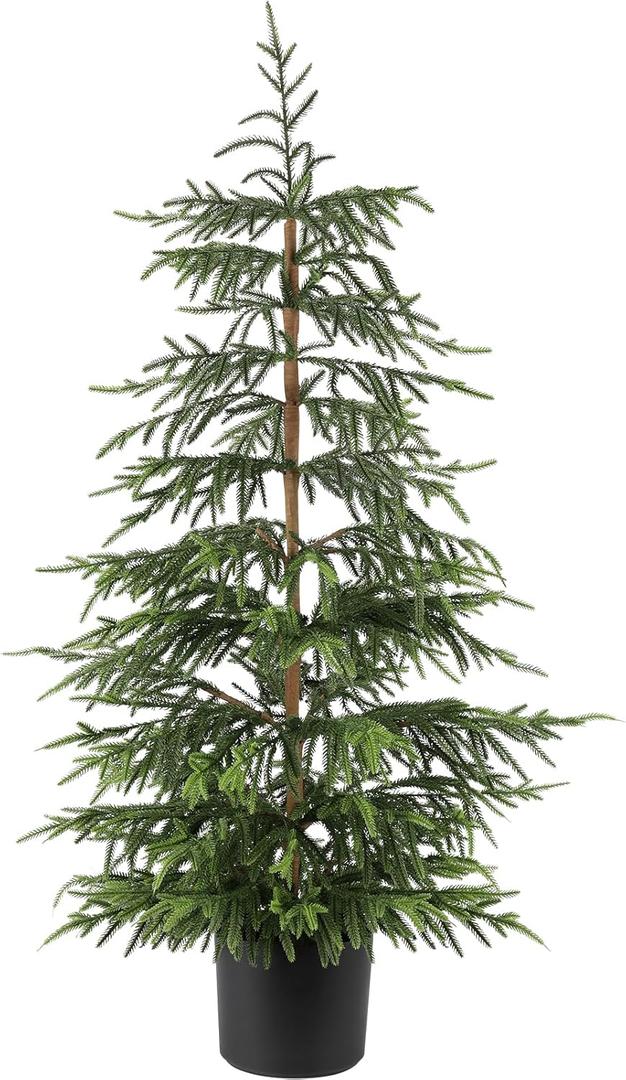 Artificial Norfolk Pine Christmas Tree - 3Ft Realistic Faux Christmas Tree for Home Indoor Outdoor Christmas Decorations
