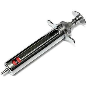 EatingBiting 30ml Reusable Stainless Steel Hypodermic Veterinary Animal Syringe Glass for Lab / Quality stainless steel / simple structure / with locking screws simple operation