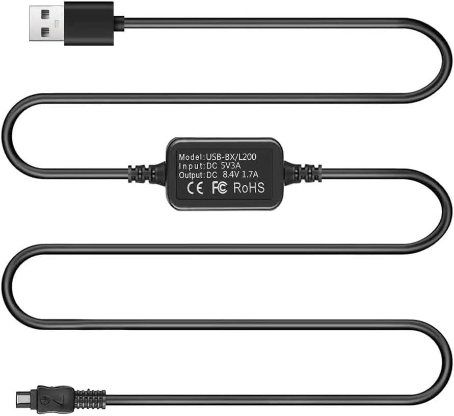 TKDY for Sony Handycam Charger USB Power Cord, AC-L200 ACL200 Power Adapter for DCR-SX40 DCR-SX44 DCR-SR45 DCR-SR47 DCR-SX63 DCR-SX65 DCR-SX85 DVD108 DVD610 DCR-SR62 DCR-SR68 Camcorder.