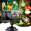 Christmas Halloween Projector Lights Outdoor, Holiday Projector for Yard Home Decor - Xmas Halloween Outdoor Projection Lights for Christmas Decor (12 cards and waves)