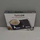 Taylor Dual Platform Food Kitchen Scale, Digital Grams and Ounces for Weight Loss, Baking, Cooking, Meal Prep, Spices, and Coffee, Backlit Display, Glass Platforms, 15lb, and 16oz Capacity, Black