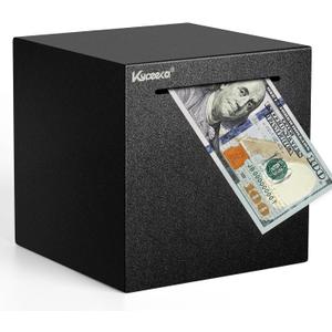 Adults Piggy Bank Must Break to Open, Unbreakable Stainless Steel Piggy Bank for Adults, Metal Savings Box for Cash Saving (Black, 4.72 inch)