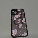 FUNMIKO for iPhone 13 Mini Case, Wireless Charging & Drop Protection | Cute Preppy Floral, Non-Slip Translucent Matte, Trendy Wildflower Design Hard Phone Cover for Women Girls