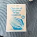 Wine2Go Diamond Silicone Wine Glasses 9oz, 2pack