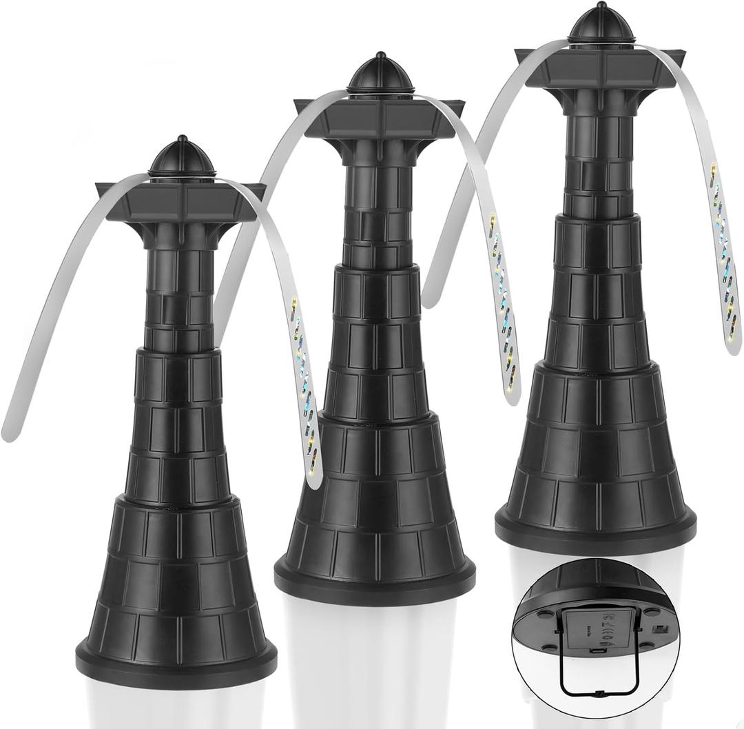 Fly Fans for Tables 3pcs,Outdoor Table Top Fly Fan Height adjustable for Picnic Patio Home Telescopic,Portable Belfans Fly Fans With Hanging Upside Down