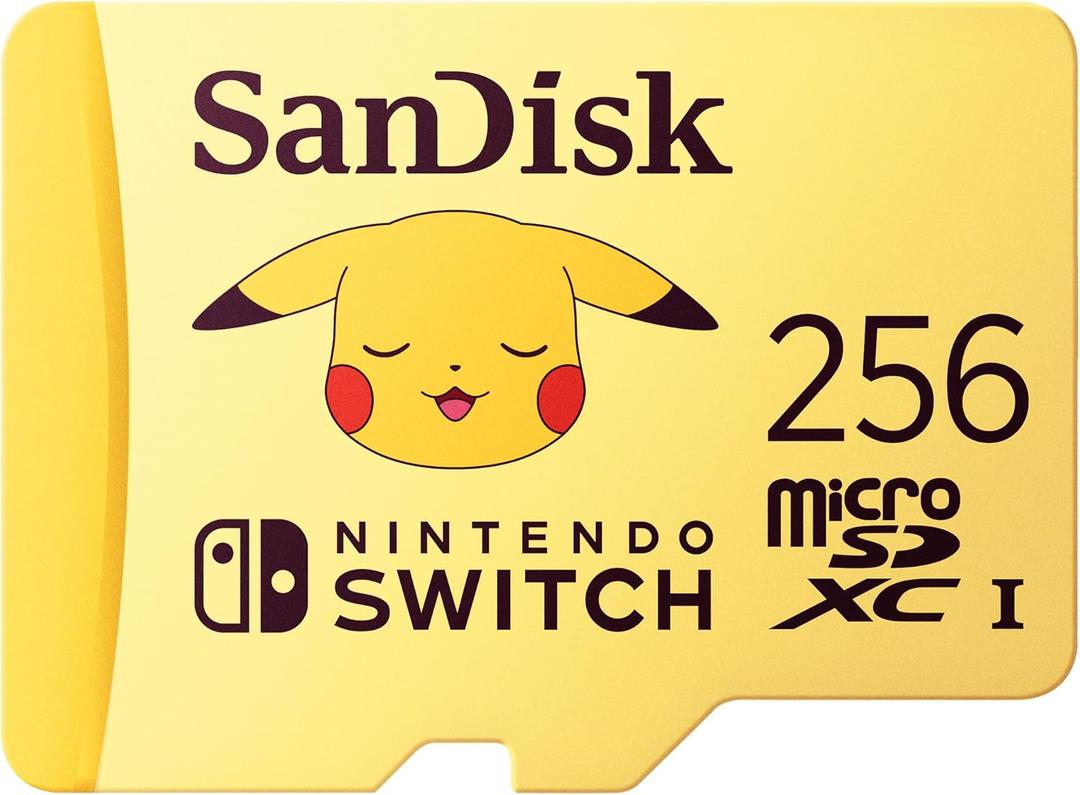 SANDISK 256GB microSDXC Card Licensed for Nintendo Switch, Pokmon Edition, Pikachu, Made for Nintendo-Switch, OLED, and Lite - SDSQXAO-256G-GN6Z