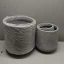 Kante 15.3"+11.6"+8.2" Dia Round Concrete Planter, Large Outdoor Indoor Planter Pots Containers with Drainage Holes and Rubber Plug for Home Garden Patio, Natural Concrete