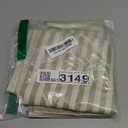 jinchan Striped Linen Kitchen Curtains 24 Inches Length Tier Curtains Farmhouse Modern Cafe Style Small Window Treatments Airy Light Filtering Rod Pocket for Living Room Bathroom 2 Panels Sage Green