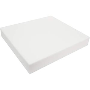 24" W x 24" L Upholstery Foam Cushion High Density (Chair Cushion Square Foam for Dinning Chairs, Wheelchair Seat Cushion Replacement) - Made in USA (2x24x24),White (2" H x 24" W x 24" L)