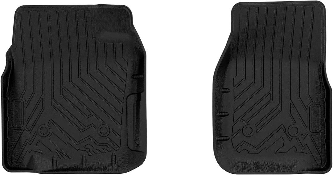 Mixsuper F150 Floor mats-Floor mat for Ford F150/Ford Bronco 1980-1996, F-250/F350 1980-1997 Classic Ford Truck Accessories,All Weather TPE Rubber Floor Liners Protection,Anti-Slip Car Mats, Black