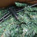 76 Inch Cross Christmas Tree with 2 Lights Strings and Garland Jesus Christ Catholic Cross Decor Decoration Foldable Xmas Tree for Indoor Outdoor Holiday, Yard, and Church Nativity Scene Decor