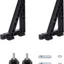 Aero Load Stops T-Slot Load Stops - 2 Pack - Die Casting Aluminum Material Aluminum Anti-Slip Crossbar Clamps for Ladder, Kayak, Firewood, Skis - Tool-Free Installation for Truck Bed Bars