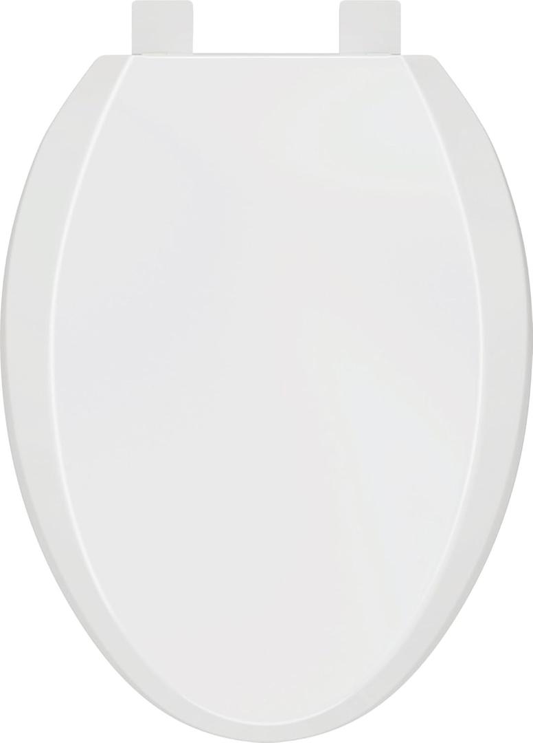 PROFLO PFTSHEC2000 Elongated Closed-Front Toilet Seat with Quick Release and Lid - White (18.9 inches x 14.2 inches)