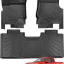 DiffCar for Ford F150 Floor Mats Super Cab/Extended Cab 2015-2025 2026 (Not for SuperCrew Cab) All Weather TPE Car Accessories for Ford F150 Automotive Floor Mats for Pickup Truck, Black Car Mat 3PCS