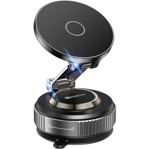 Magnetic Phone Holder for Car 2026 Heavy Duty Model 360 Adjustable Vacuum Suction Car Magsafe Phone Mount Cell Phone Holders for Your Car for iPhone 16 Pro Max 15 14 13 12 Plus (Metal Stand Rotor)