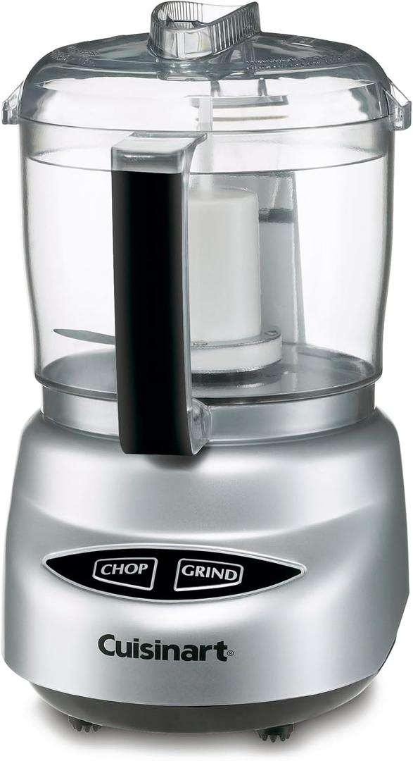Cuisinart Mini-Prep Plus Food Processor, 24-Ounce Mini Food Processor to Chop Herbs, Vegetables, and Hard Cheese, 24-Ounce Work Bowl, Reversible Stainless Steel Blade, DLC-2ABC, Brushed Chrome