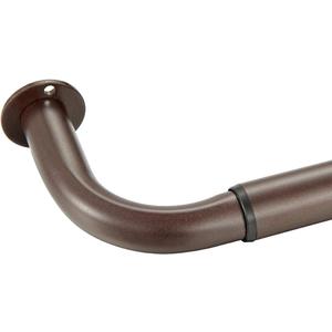 Room Darkening Curtain Rod, Wrap Around Design, Extra-Thick 1-Inch Diameter Single Drapery Rod, Extendable Metal Rod Set for the Blackout Curtains and Sheer (Coffee Gold, 48-84")