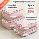 tianzong Upgraded Compression Packing Cubes 2-Pack - 2-Way Full Open, Double Zipper, Space Saving Organizers for Travel (Pink, Medium)