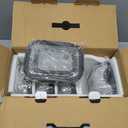 10-Pack Glass Food Storage Containers with Tempered Lids  Borosilicate, Airtight, Oven-Safe (-4F~950F), BPA-Free, 4.4 & 1.6 Cup, Leak-Proof, Dishwasher Safe (Gray)