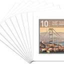 Golden State Art, White Over Black Double Mat - 16x20 for 11x14, 10-Pack