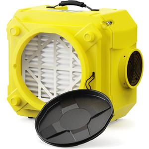 ALORAIR Air Scrubber with 3 Stage Filtration, Stackable Negative Air Machine for Industrial and Commercial Use, Heavy Duty Air Cleaner with MERV-10 Filter, HEPA/Activated carbon Filter, Yellow