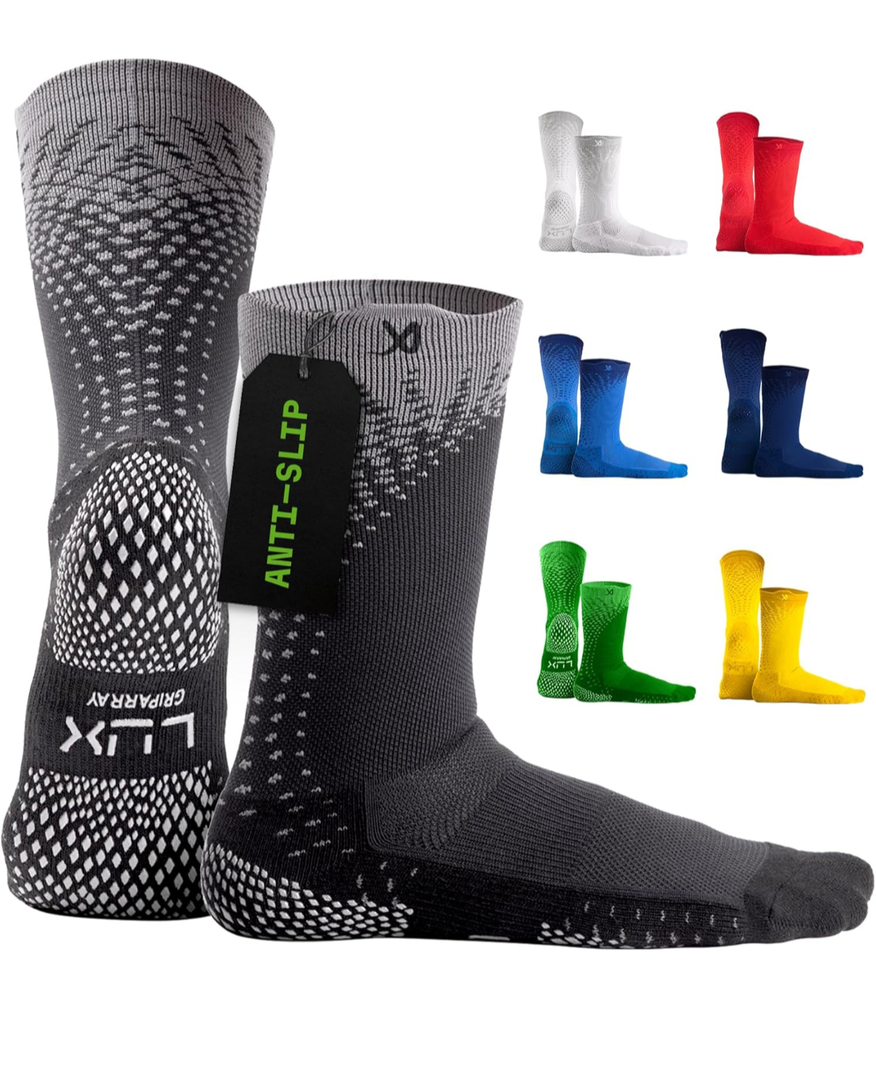 LUX Sports ProCleat Performance Grip Socks GripArray™ - Athletic Socks for Performance Sports - Grip Socks for Men and Women Small