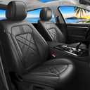 CX-5 Car Seat Covers Custom Fit for Mazda CX5 2013-2025 2026, Full Coverage Leather Waterproof Breathable Seat Covers, Automotive Seat Protectors, Airbag Compatible(Full Set Seats, Black)