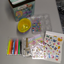 Klever 41 Pcs Easter Egg Decorating DIY Kit with Dye Tablets and Easter Stickers, Coloring Dyeing Set for Kids Theme Party, Egg Hunt Creativity Activity