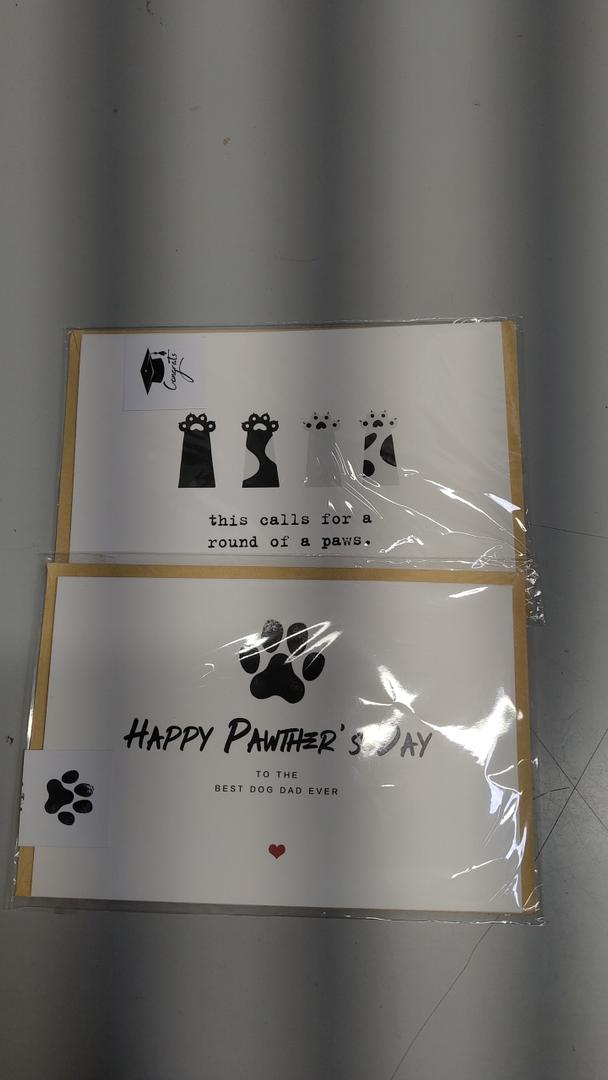 TwoDays Funny Dog Dad Cards with Envelope and Sticker, Cute Father's Day Card from Dog Pets Son Daughter, Gifts for Dog Lovers, Happy Pawther's Day (4"x 6") Set of 2