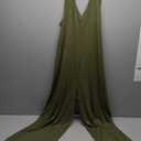 Jersey Sleeveless V-Neck Jumpsuit, Size S