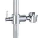 Shower Slide Bar Adjustable Handheld Shower Head Holder Wall Mount - 15inch All-Metal Shower Head Slide Bar Compatible with Bathroom Drill Free Glue Installation - Brushed