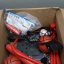 Basketball Hoop for Kids, 4 in 1 Kids Basketball Hoop and T Ball Set with Hanging Baseball Hoop, Toddler Basketball Toys, 2.98-5.8ft Adjustable Basketball Set for Indoor & Outdoor Backyard Sport Game