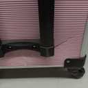 Joligrace Rolling Manicure Table 5 Drawers Foldable Nail Desk Cosmetology Case on Wheels Makeup Case with Brush Pouch for Technician Workstation Mobile Makeup Artist Trolley, Shiny Pink