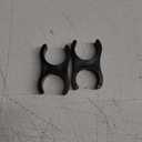 Pontoon Boat Ladder Storage Clips Stowing Clips Boat Ladder Replacement Parts Replacement for B00351PL-WS-CP Fit for B00351PL-WS Pontoon Boat Ladder for 1-1/2 Tube 2 Pack, black