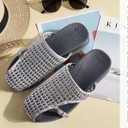 COFACE Womens Dressy Orthotic Sandals with Plantar Fasciitis Arch Support Ladies Breathable Woven Mesh Mules Lightweight Fashion Flats Sandles Comfortable Cushion Walking Slides
