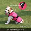 Dog Cooling Vest with Ice Pack & Cooling Collar, Pink Floral, XL | Maximum cooling support, size-matched ice packs, cooling around neck and body, UV protection, sizes to suit most dogs XL
