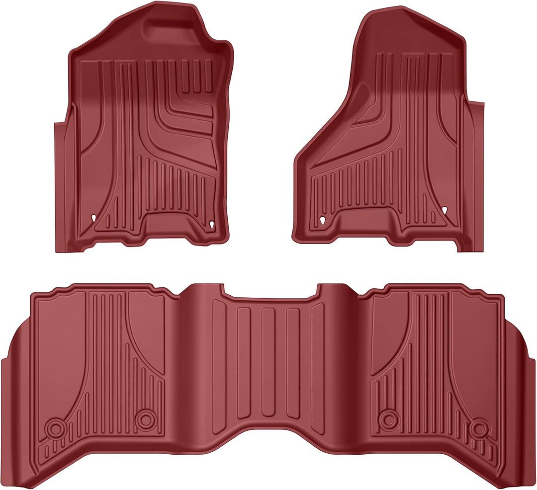 Floor Mats for 2013-2018 Dodge Ram 1500 2500 3500 Crew Cab, 27"L x 6"W x 22"Th