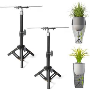 AZEAM Adjustable Plant Risers for Inside Pots, 2 PCS Planter Inserts Fillers 12"- 16" Raise for Large Flower Pots, Height Planter Lifter Stand with 4"-12" Top Support for Outdoor Indoor Plants