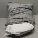 BLISSBURY Adjustable Water Pillow - Waterbase and fiberfill Stuffing Adjust to Help Side Sleepers with Shoulder or Neck Pain. (Gray)