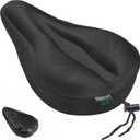 Zacro Bike Seat Cushion - Padded Gel Bike Seat Cover for Men & Women, Padding Bicycle Saddle fit with Peloton/Spin Stationary Exercise/Mountain Road Cycling Bike (Small, Black)