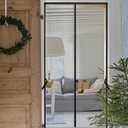 Sunolga 34 x 81 Inch Magnetic Screen Door, Fits Doors Size 32 x 80 Inch, Reinforced Polyester Screen Door Mesh with Full Frame Hook & Loop, Door Screen Magnetic Closure for Hands-Free