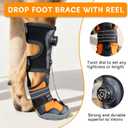 No Knuckling Brace for Dogs - Drop Foot Support with Adjustable Reel, Corrective Outdoor Pet Shoes - Helps Lift Toes for Nerve Conditions, Arthritis & Mobility Issues (S)
