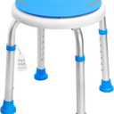360 Swivel Shower Seat, FSA/HSA Eligible, 6-Height Adjustable Bath Stool with Non-Slip Seat & Rubber Tips, Easy Assembly, Ideal for Seniors, Handicap, Pregnant  350 lbs Capacity