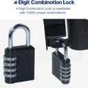 2 Pack S16100700 Two-Way Lockable Gate Latch(Small Size Version: 3"L x 5"H) with Black 4-Digit Combination Lock for Metal Gates with 1-1/4" to 1-1/2" Diameter Tubes