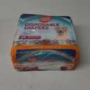 Simple Solution Disposable Dog Diapers, Female Dog Diapers, Puppy Potty Training, Incontinence and Heat Cycle Protection, Large Diapers for Dogs, 18-27 Inch Waist, 30 Count