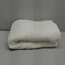 BOLL & BRANCH Dream Throw Blanket - One Size, White - Luxury 100% Organic Cotton - Soft, Lightweight and Breathable - Cloud-Like Touch - 50x70 Inches